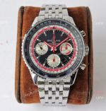 Swiss Grade 1A Breitling Navitimer Swiss Air 7750 Copy Watch Black&Red Dial